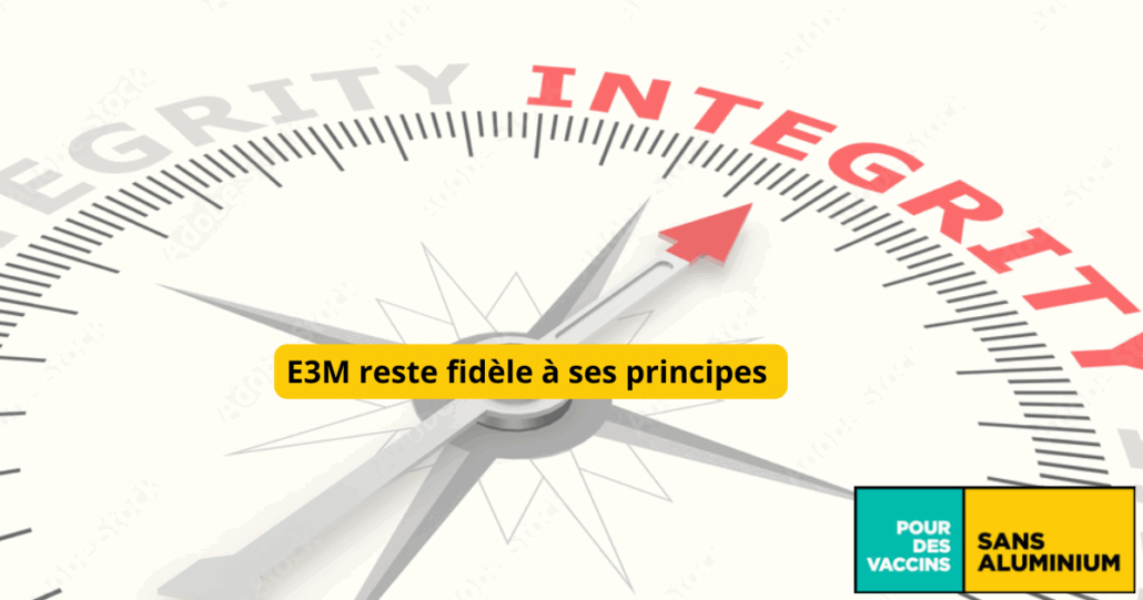 E3M reste fidèle à ses principes Sortir de l’émotionnel et du dogme, se baser sur la science, la raison et le bon sens 