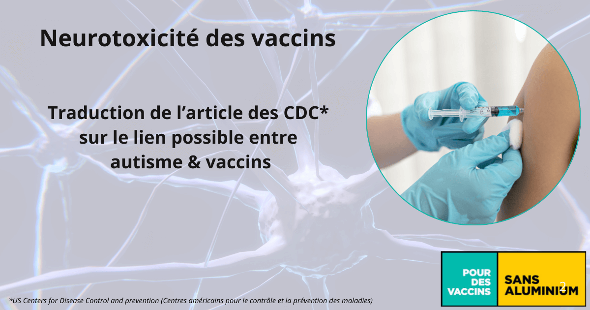 Traduction article CDC autisme et vaccin